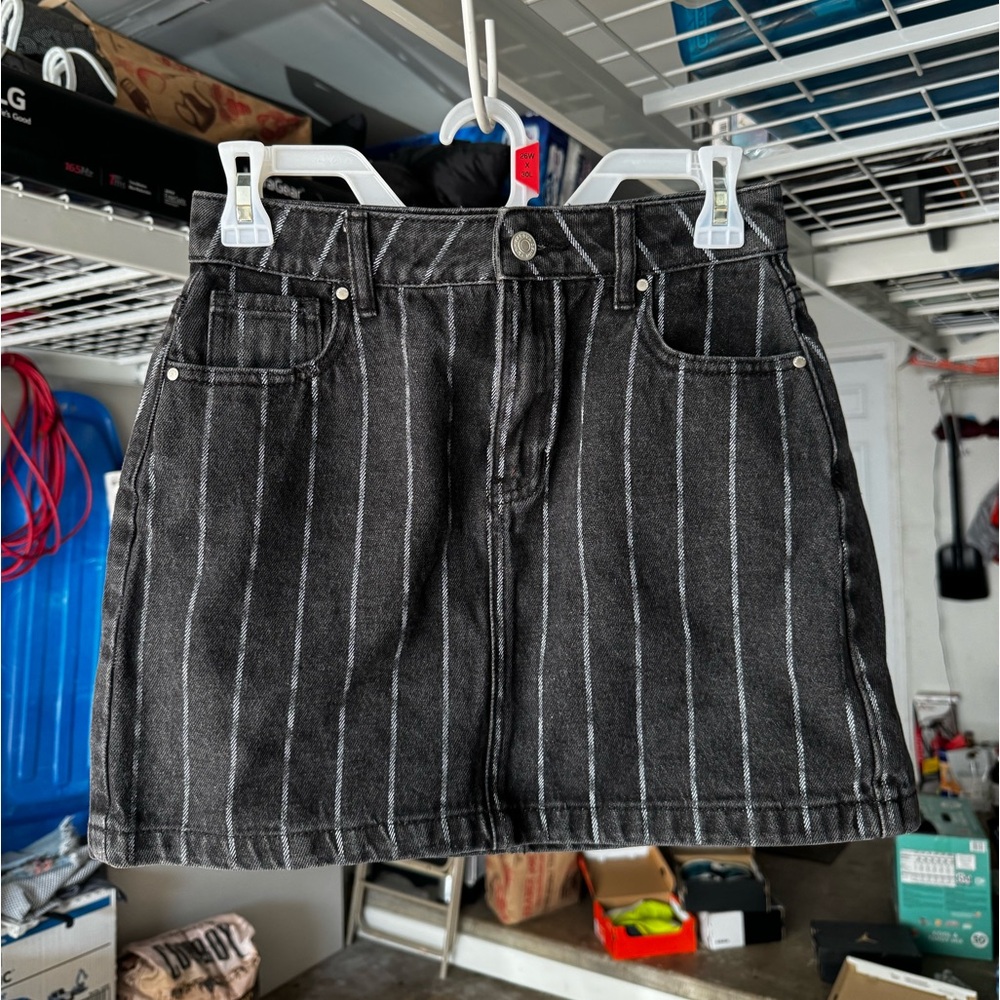 PACSUN mini black denim skirt